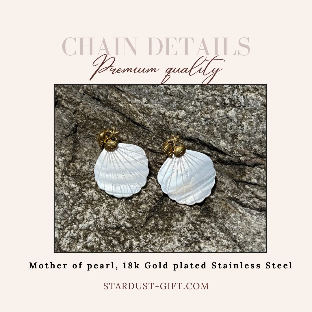 Natural Shell Statement Earrings