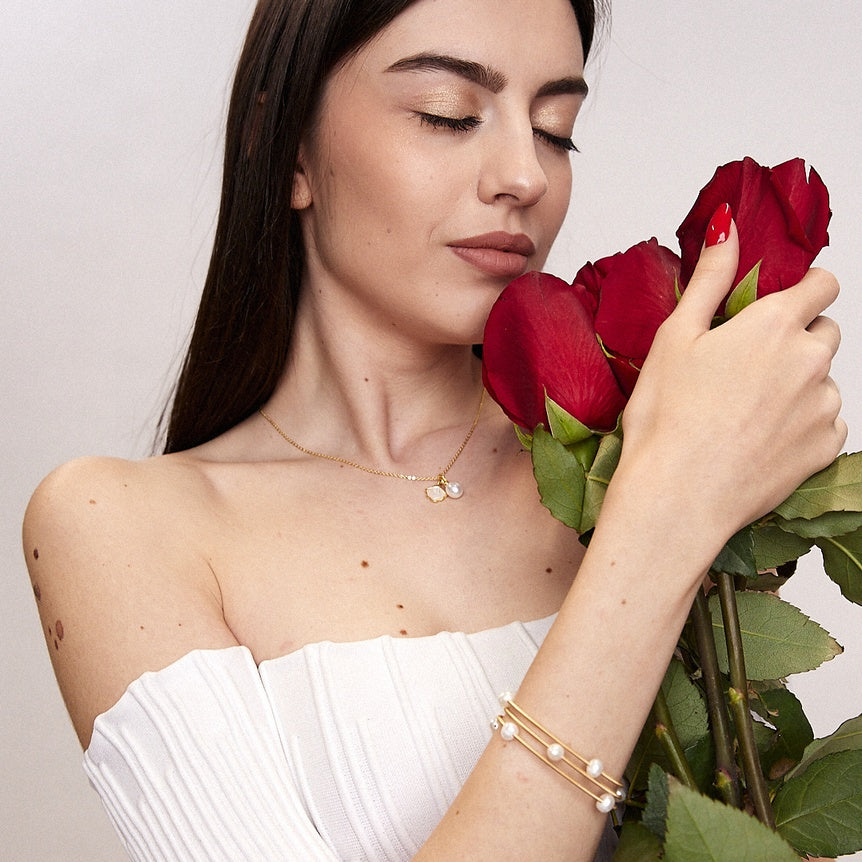 Triple Wrap Pearl Bracelet
