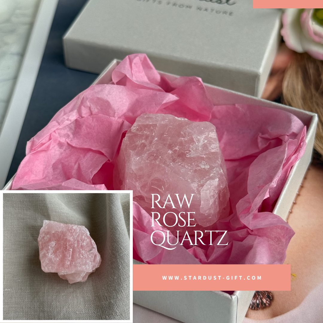 Raw Rose Quartz Crystal | Natural Rough Rose Quartz Stone | Healing Crystal Gift | Pink Crystal for Love & Self Care | Gift Ready Gemstone