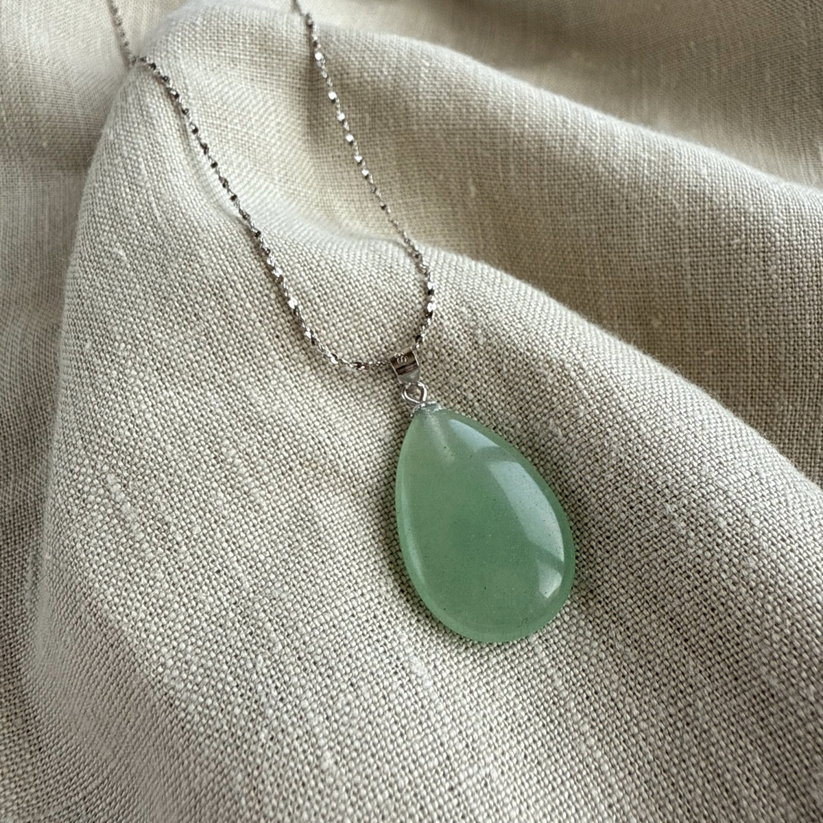 Aventurine Drop Pendant 1.5x2.5cm