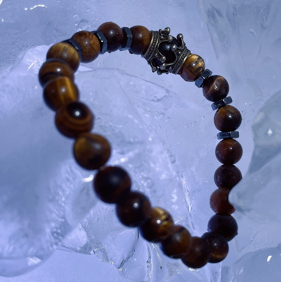 MAJESTY | Men’s Tiger Eye & Black Onyx Bracelet