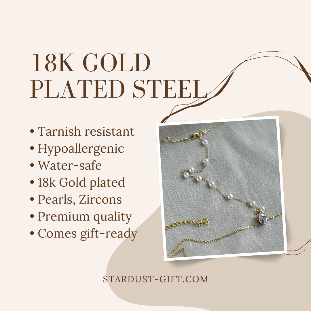 Luxurious Gold Body Chain for Back 18K Gold Plated