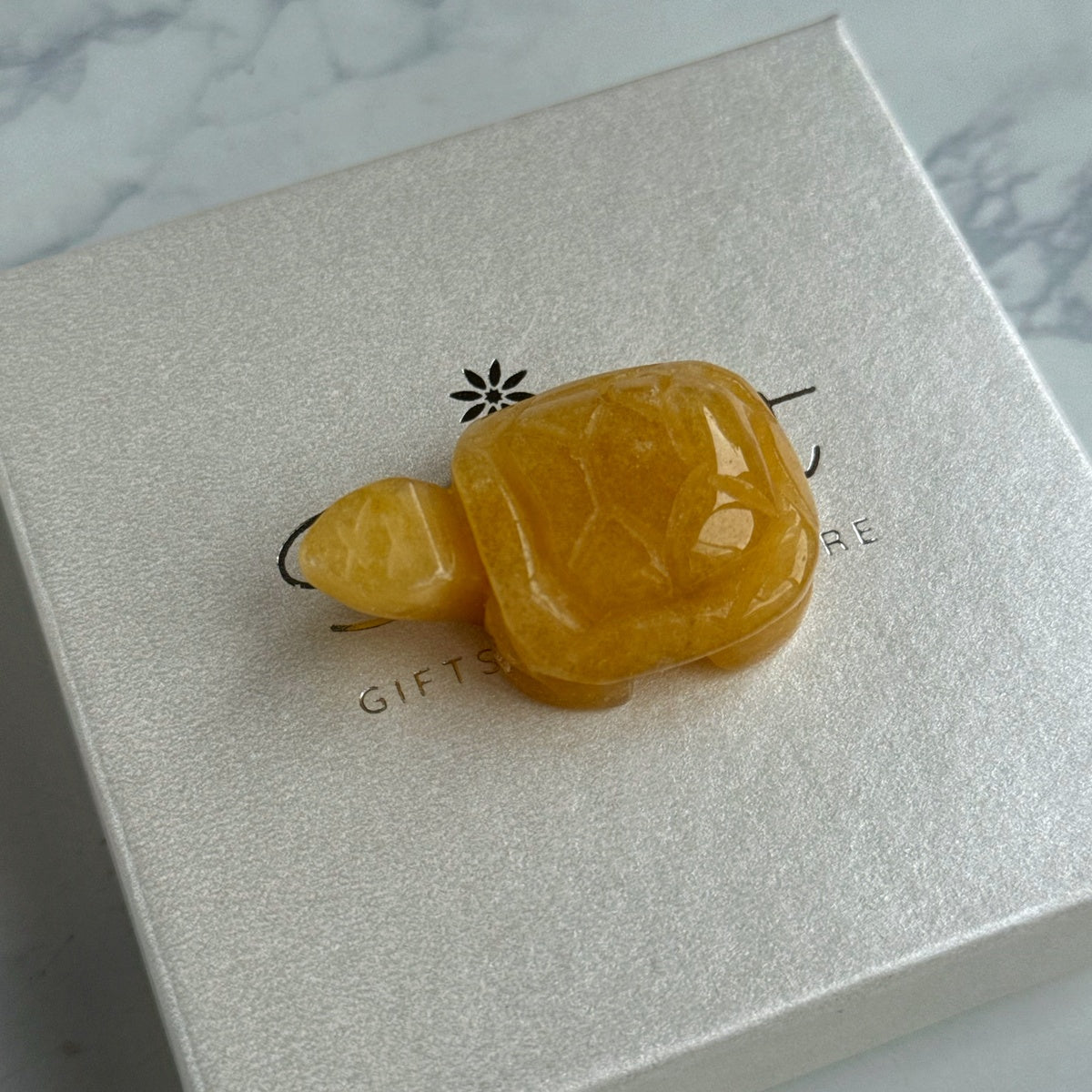 Hand Carved Crystal Turtle, Natural Stone Gift