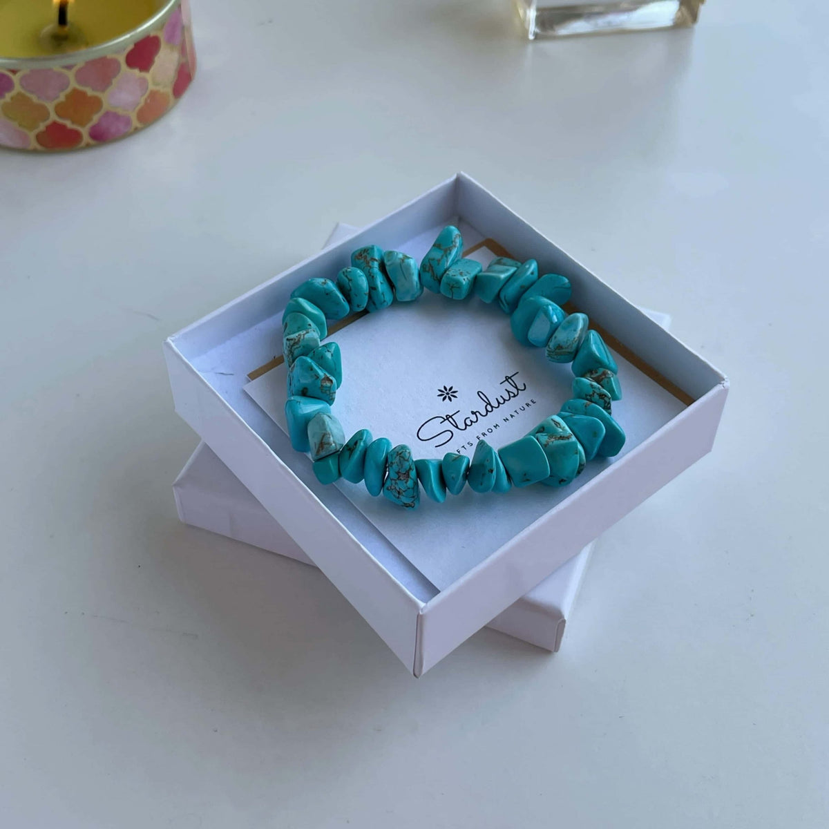 Wealth | Turquoise Tumbled Stone Bracelet