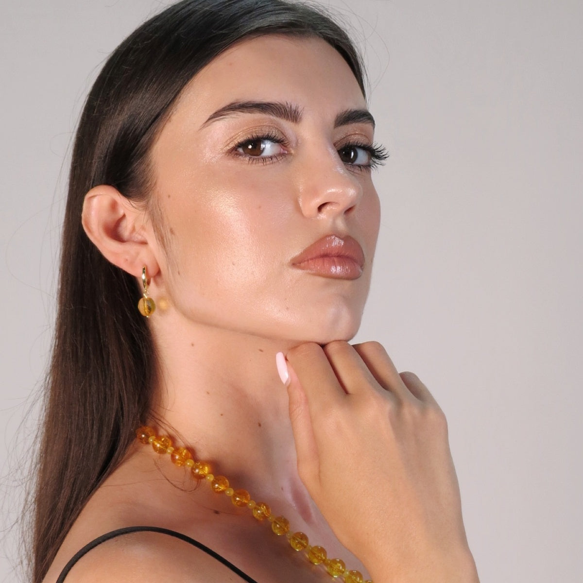 Natural Citrine Faceted Earrings