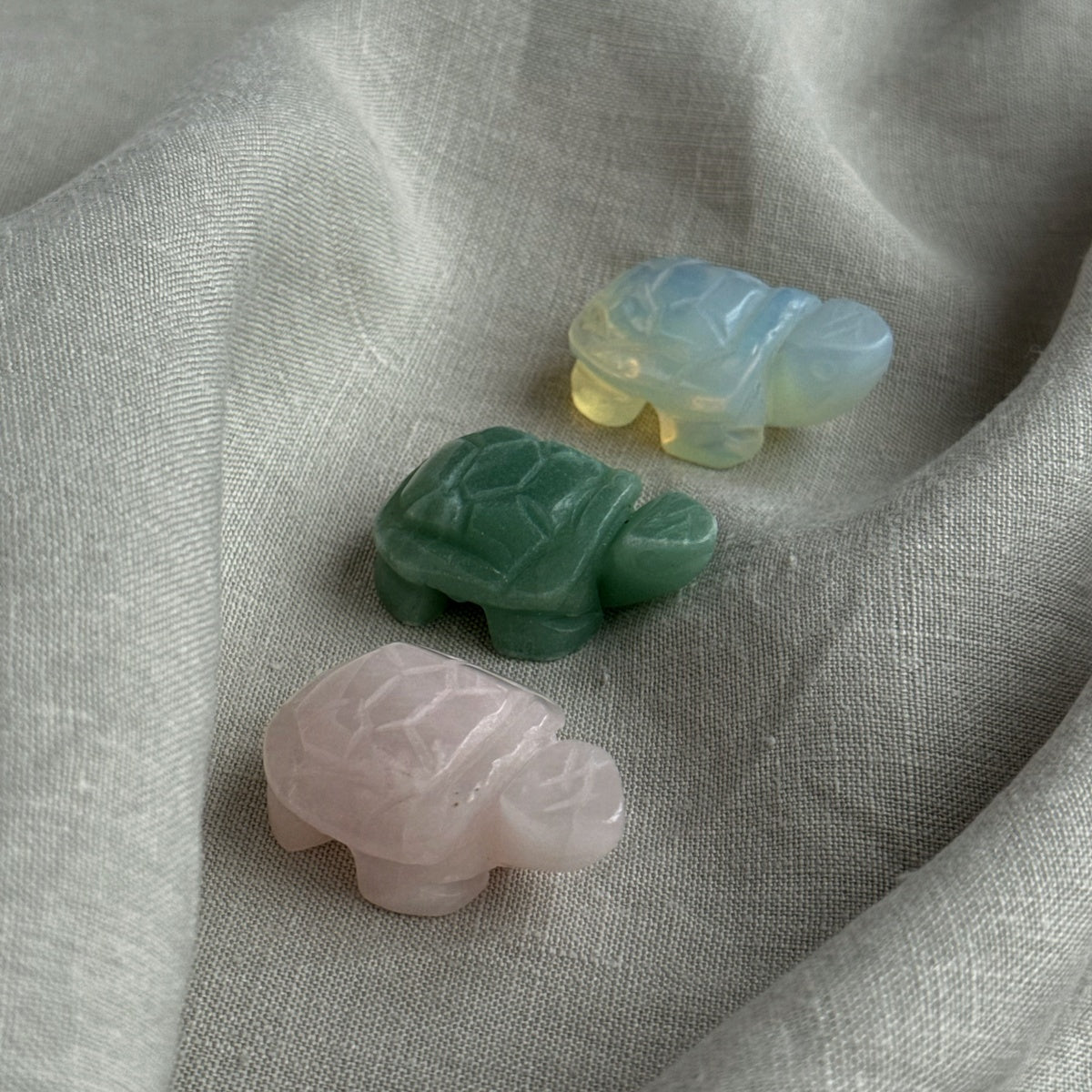 Hand Carved Crystal Turtle, Natural Stone Gift