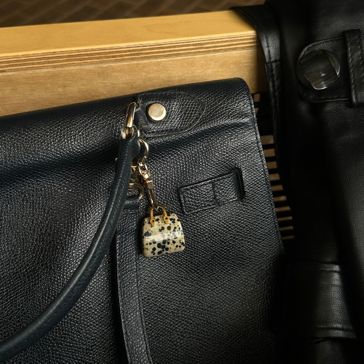 Modern Gemstone Handbag Keychain | Mini Crystal Bag Charm
