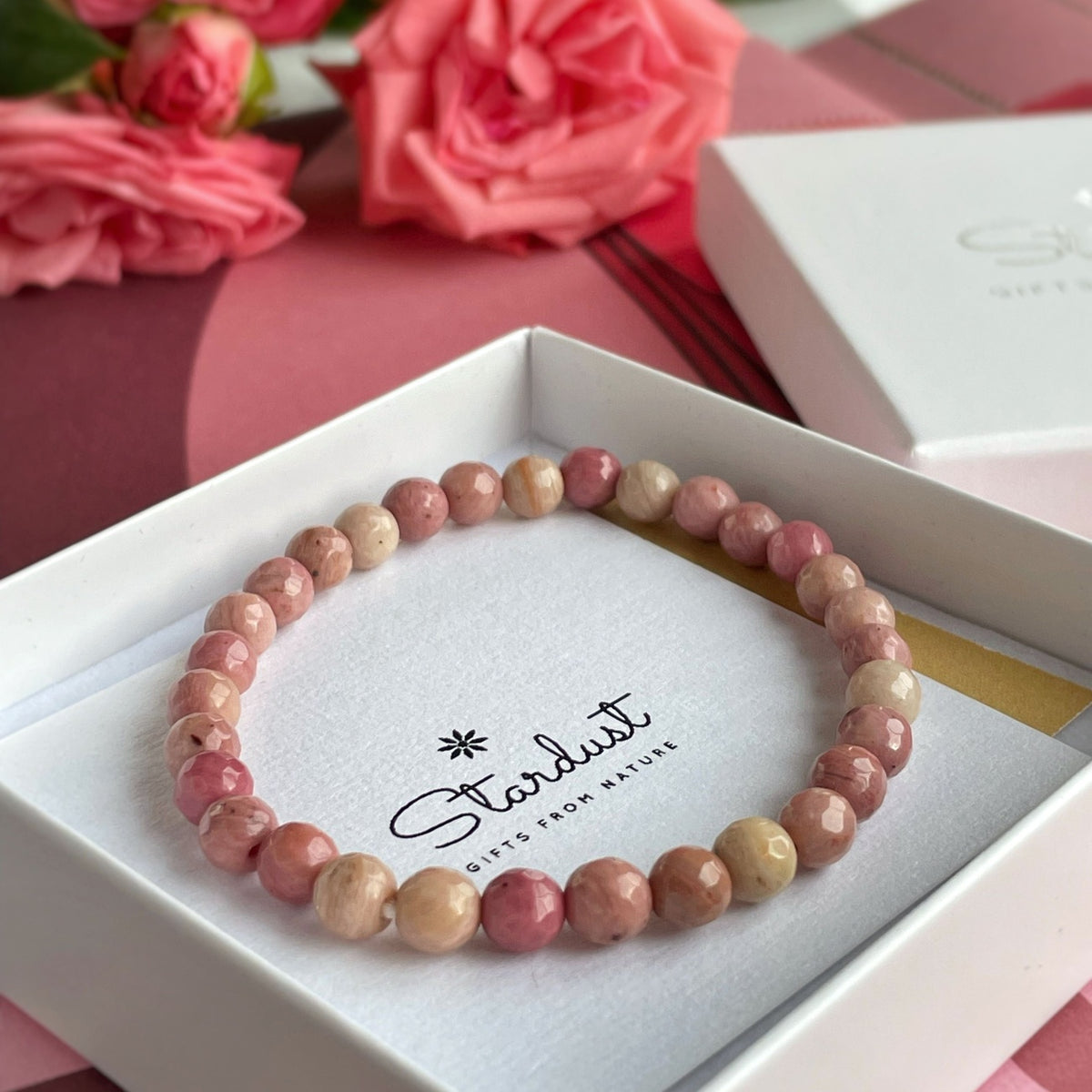 Rhodochrosite bracelet for women