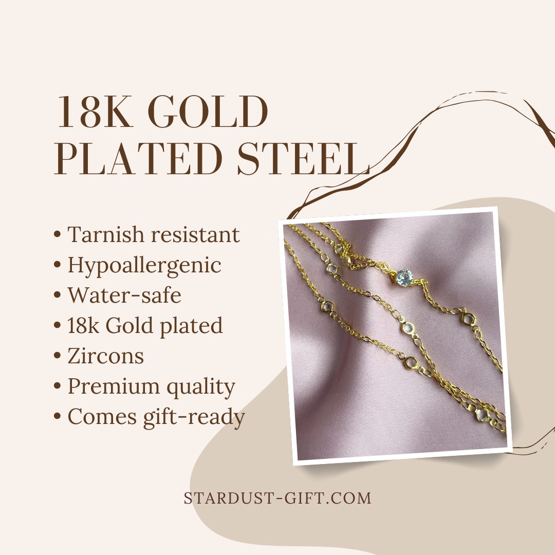Luxurious gold Front Body Chain 18K Gold Plated