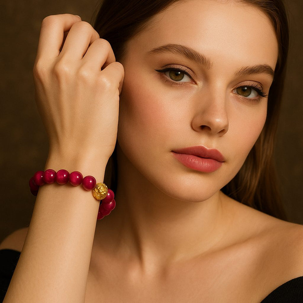 Luxury Tiger eye womens bracelet gold lion