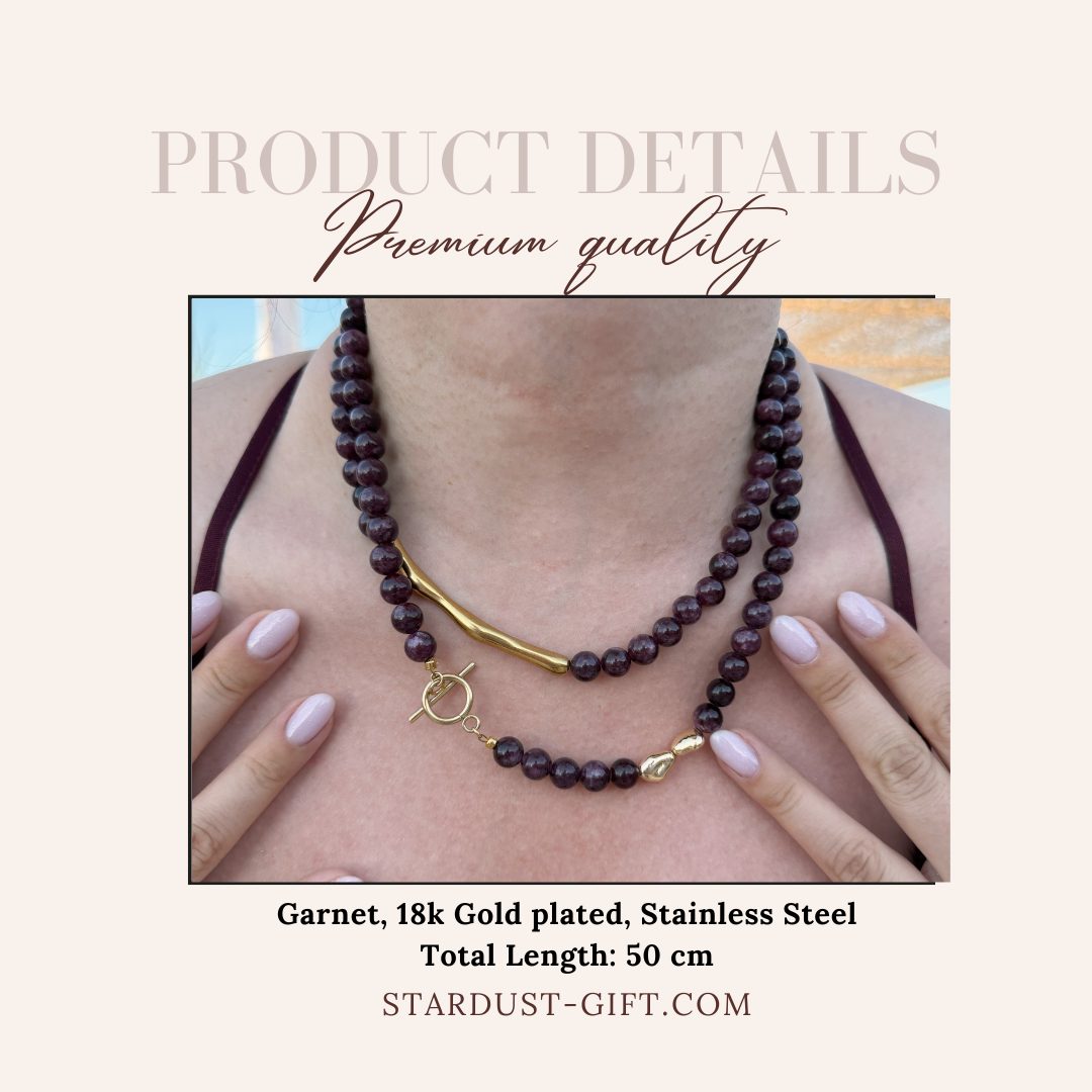 Garnet Double Layer Necklace