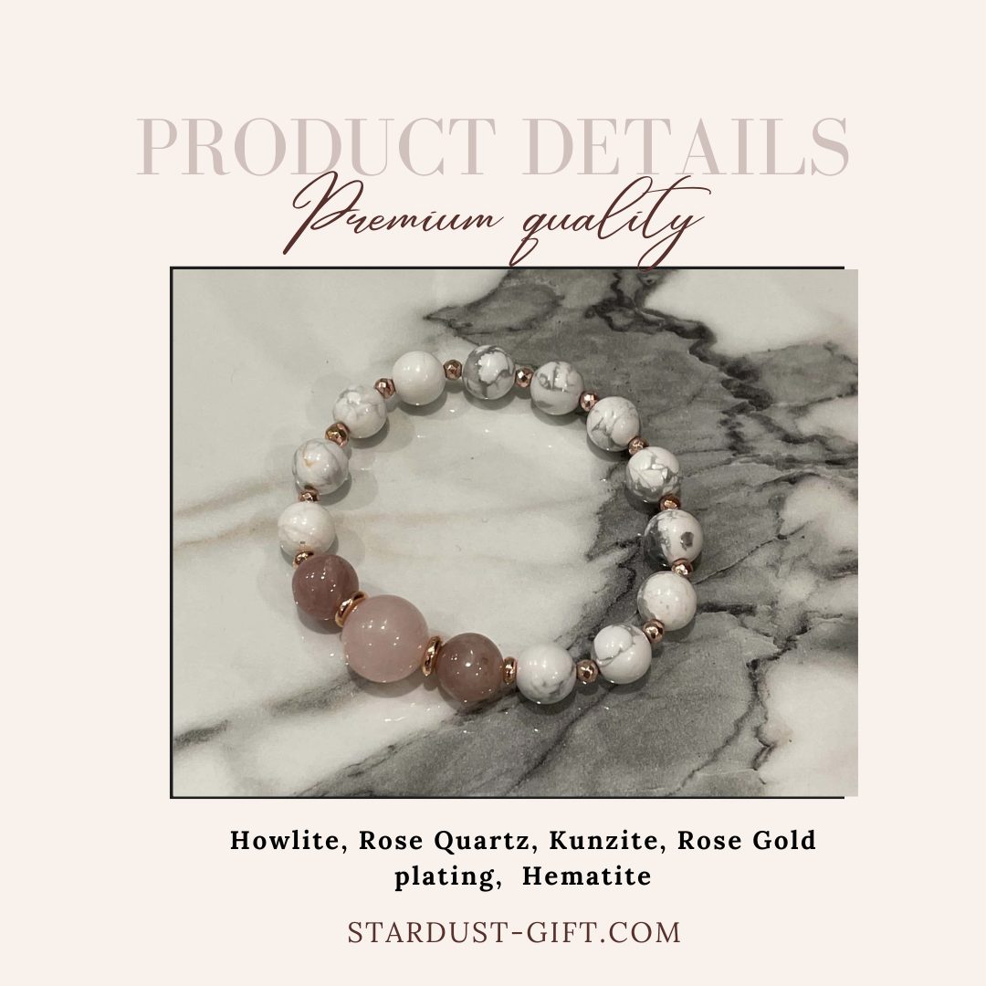 Natural Gemstone Howlite Bracelet