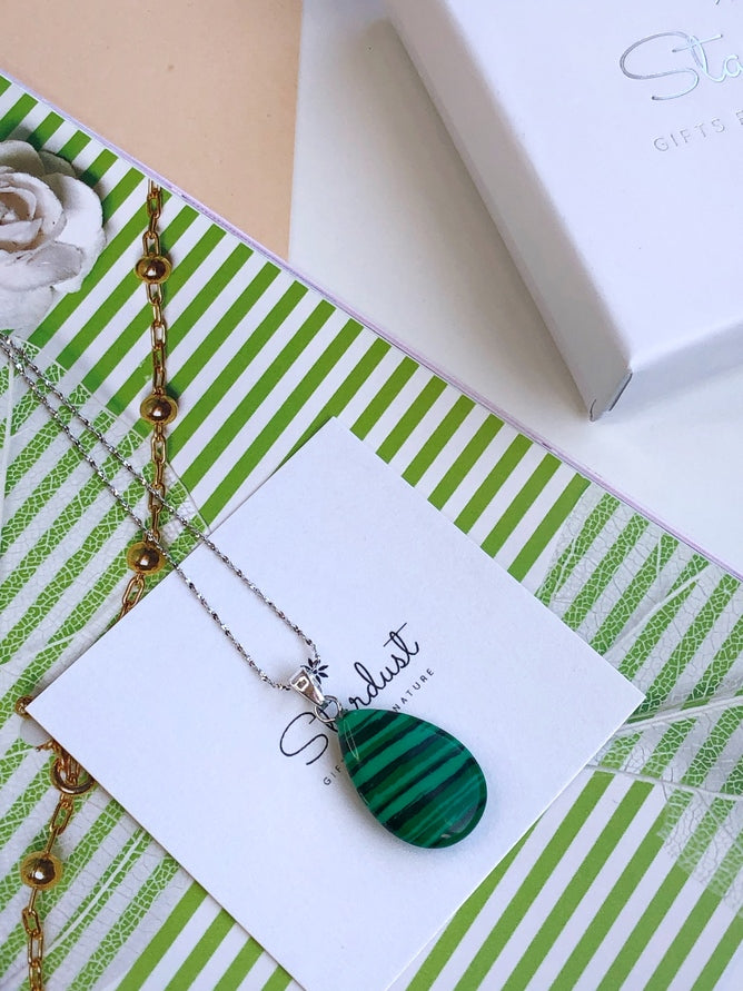 Green Jade Drop Pendant 1.5x2.5cm