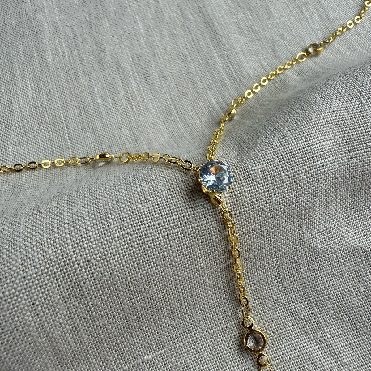Luxurious gold Front Body Chain 18K Gold Plated