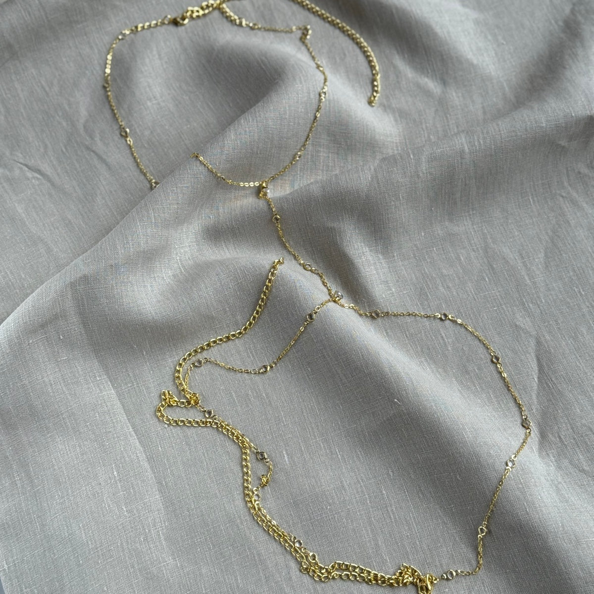 Luxurious gold Front Body Chain 18K Gold Plated