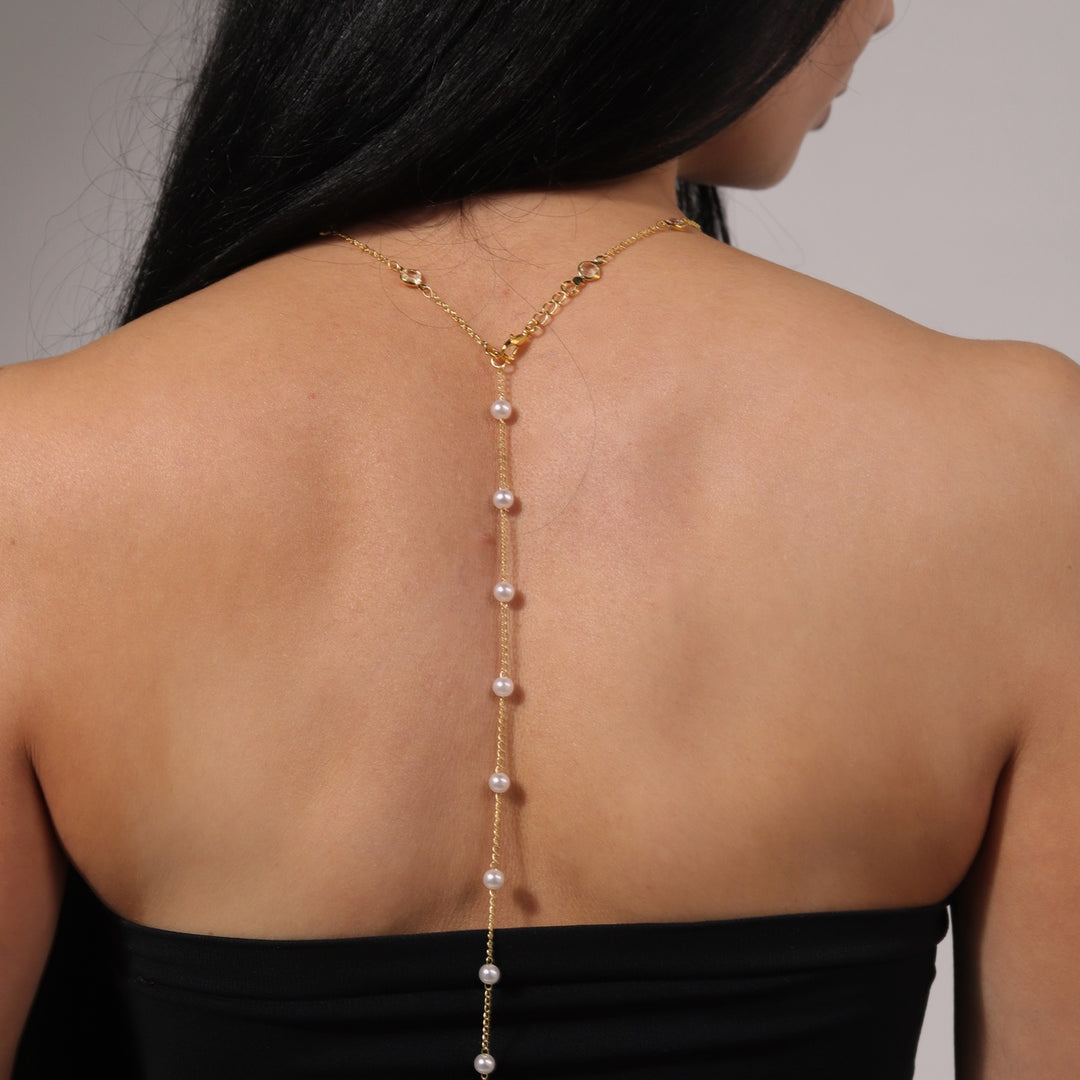 Luxurious Gold Body Chain for Back 18K Gold Plated