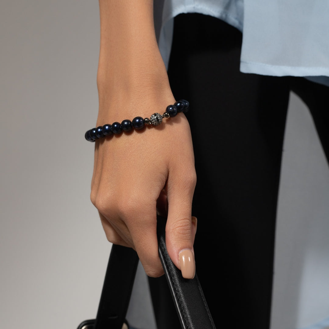 Elegant Black pearl bracelet
