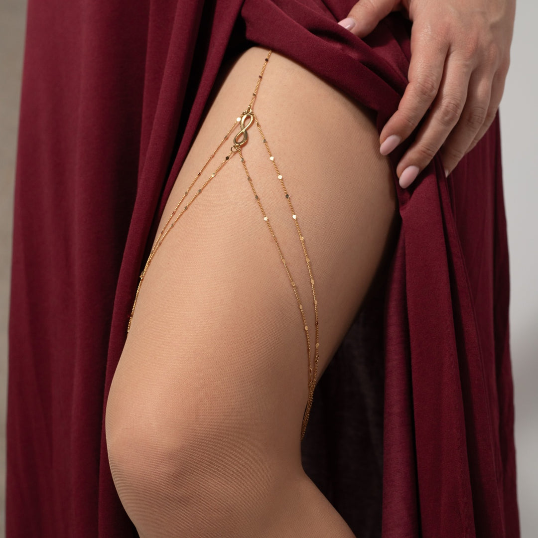 Infinity Thigh Chain Gold Plated