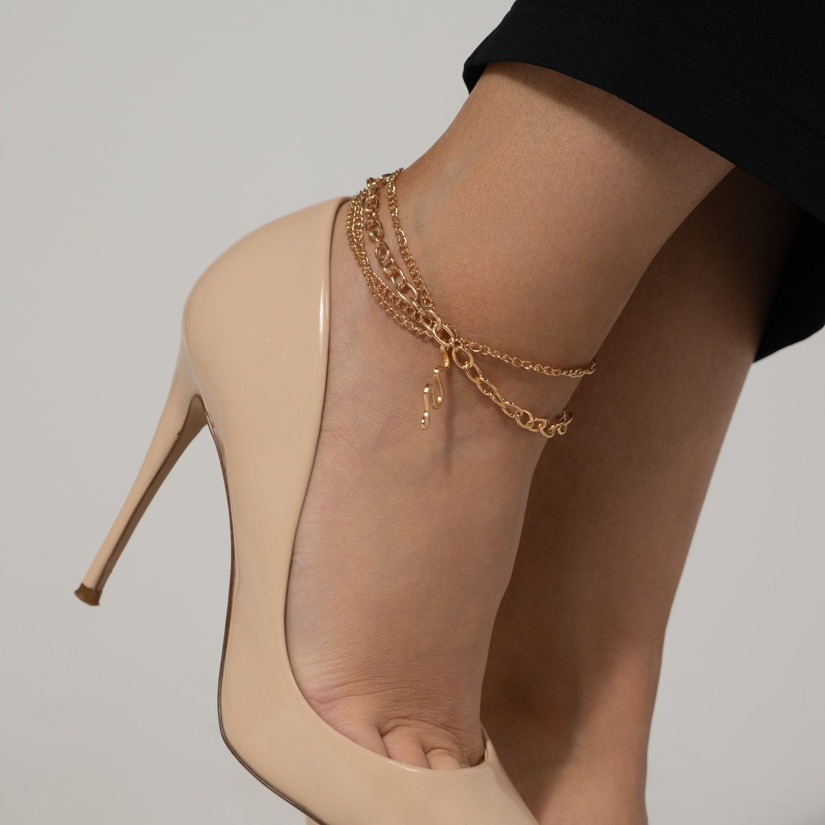 Ankle Bracelet with Snake Charm