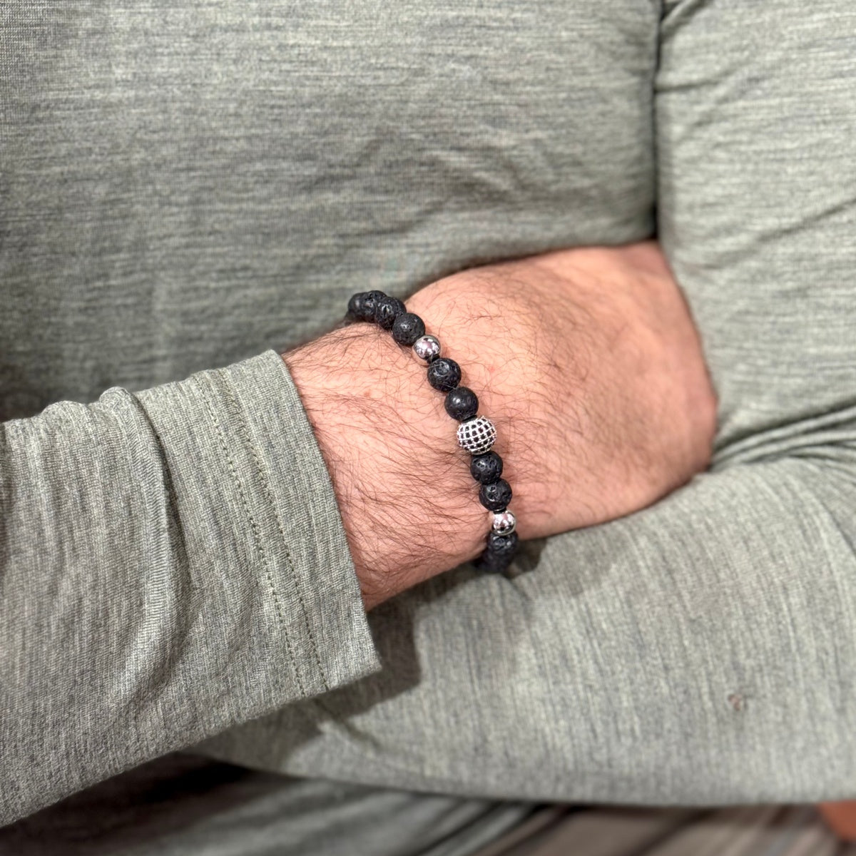 Premium Lava Stone Bracelet for Him