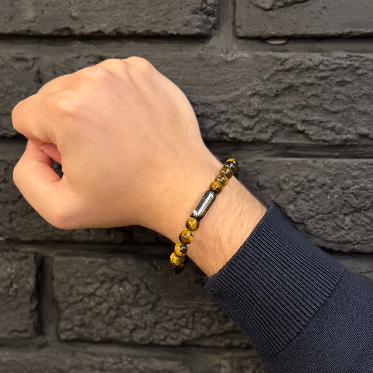 Men’s Tiger Eye Bracelet | Natural Gemstones & Magnetic Clasp