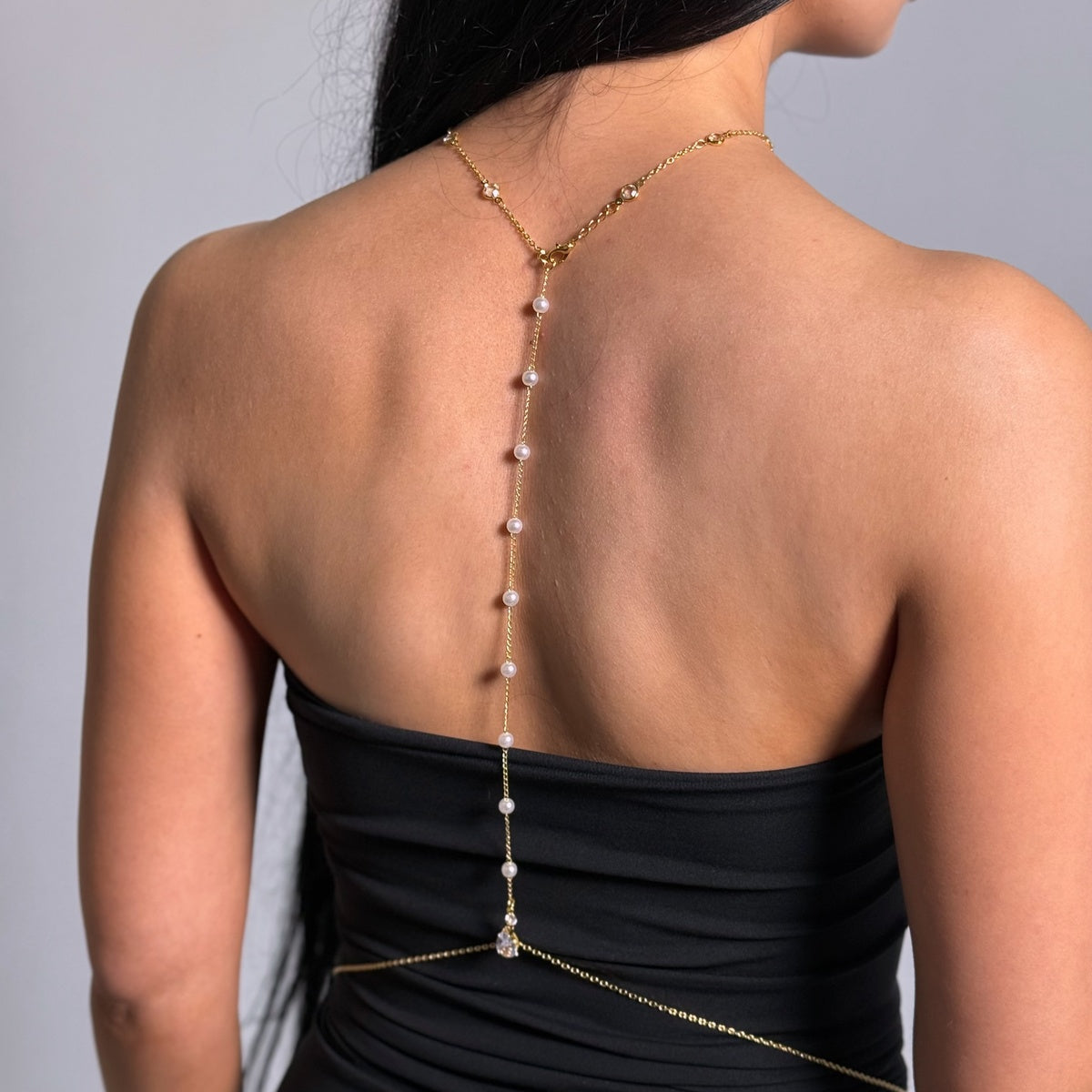 Luxurious Gold Body Chain for Back 18K Gold Plated