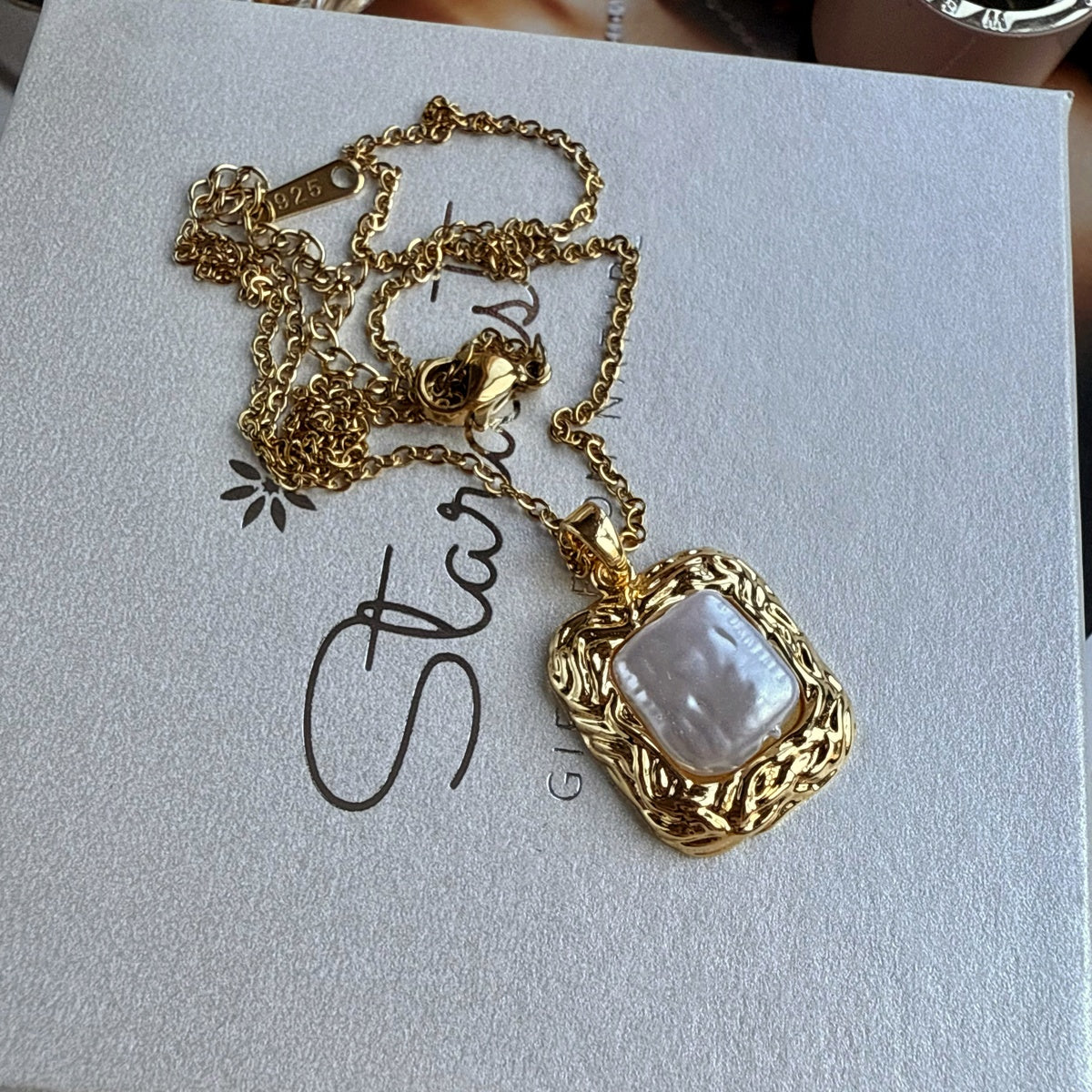 Premium Baroque-Style Pearl Pendant | 18K Gold-Plated Sterling Silver
