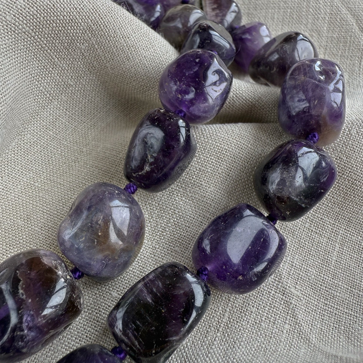 Natural Gemstone Nugget Choker Necklace | Clear Quartz, Amethyst & Sodalite