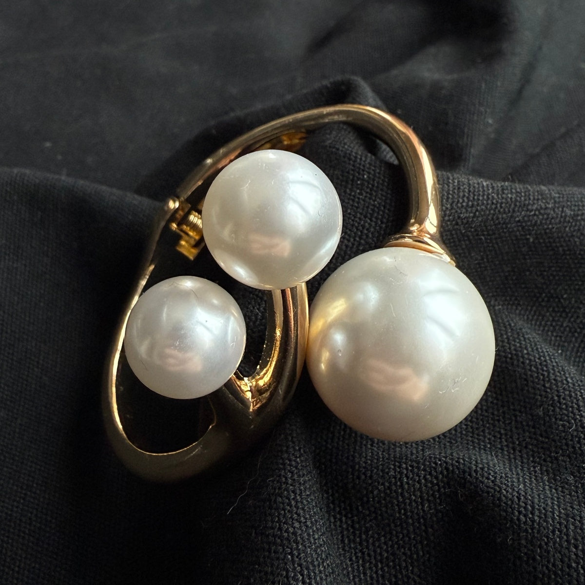Triple Pearl Cuff Bracelet