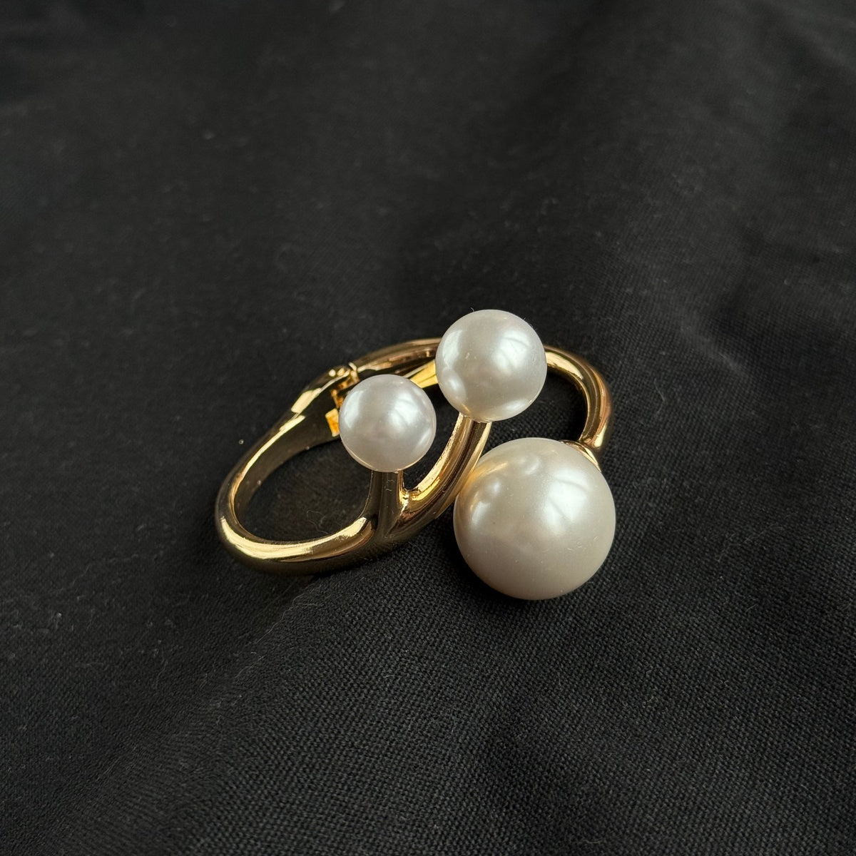 Triple Pearl Cuff Bracelet