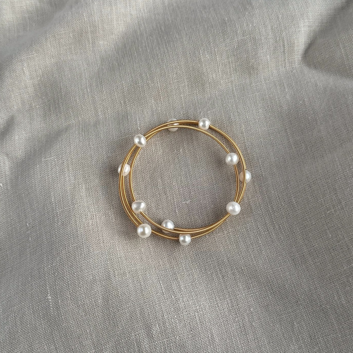 Triple Wrap Pearl Bracelet