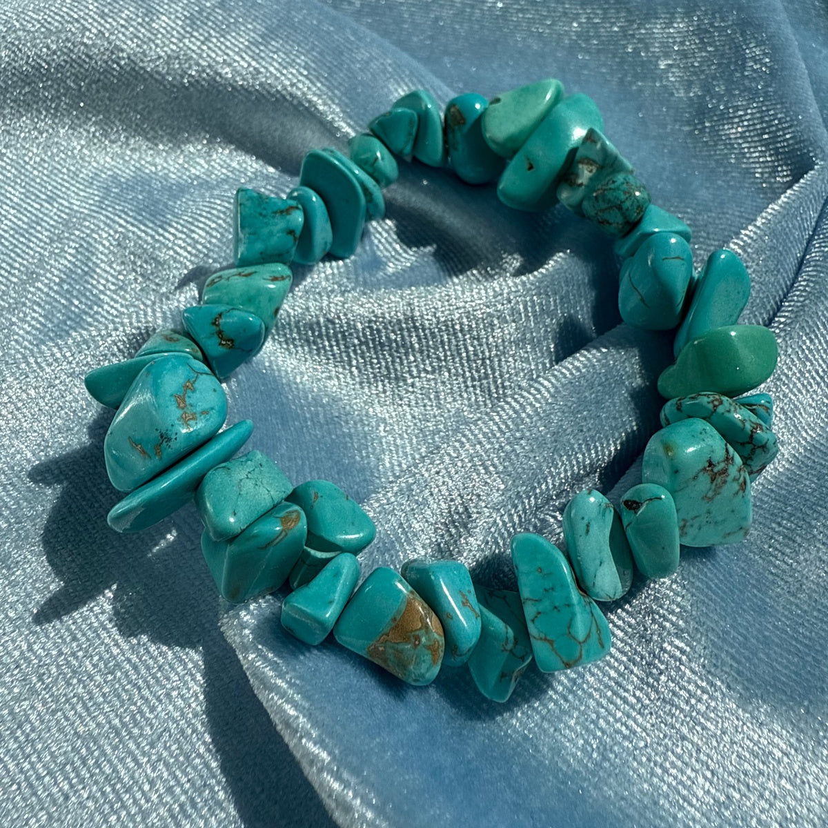 Wealth | Turquoise Tumbled Stone Bracelet