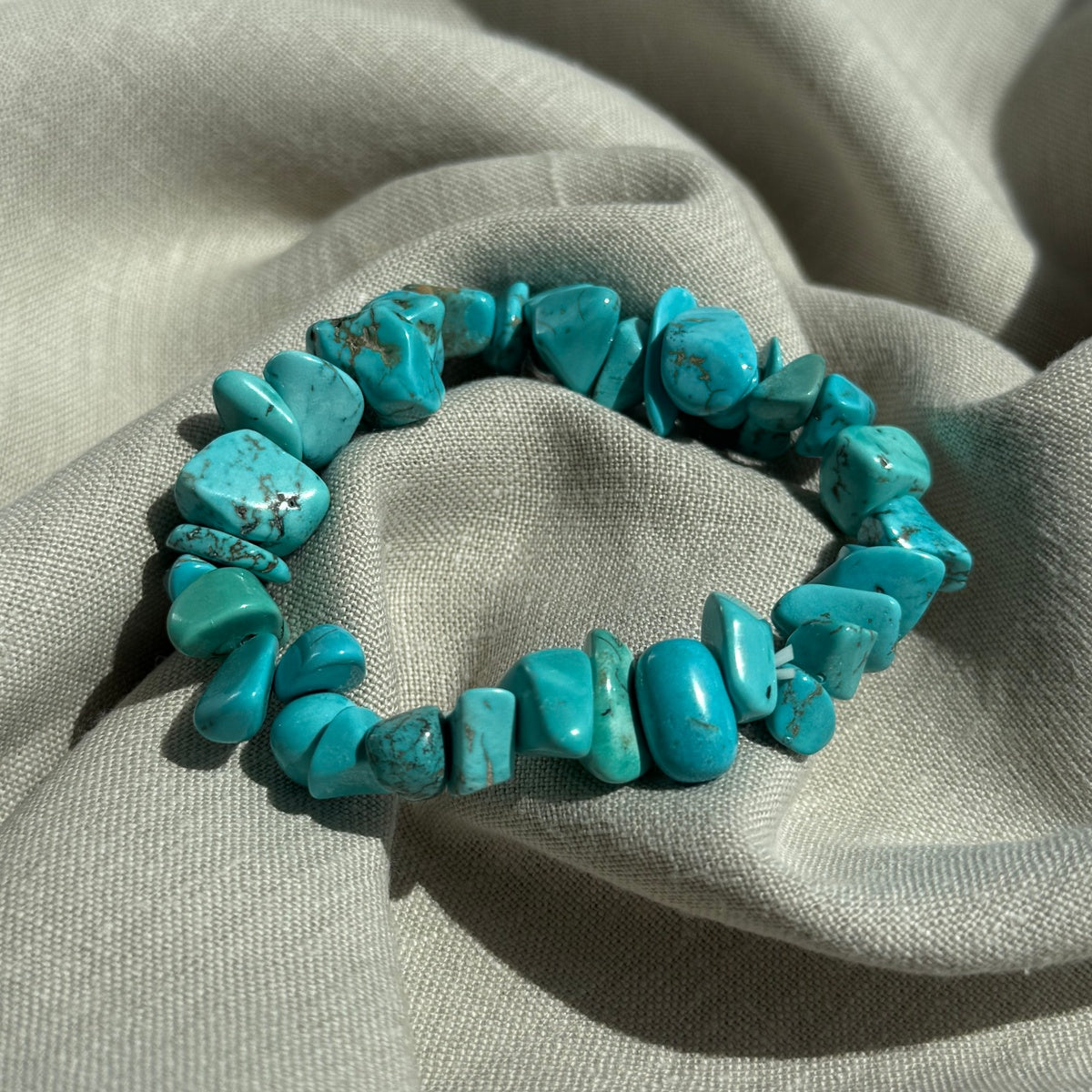 Wealth | Turquoise Tumbled Stone Bracelet