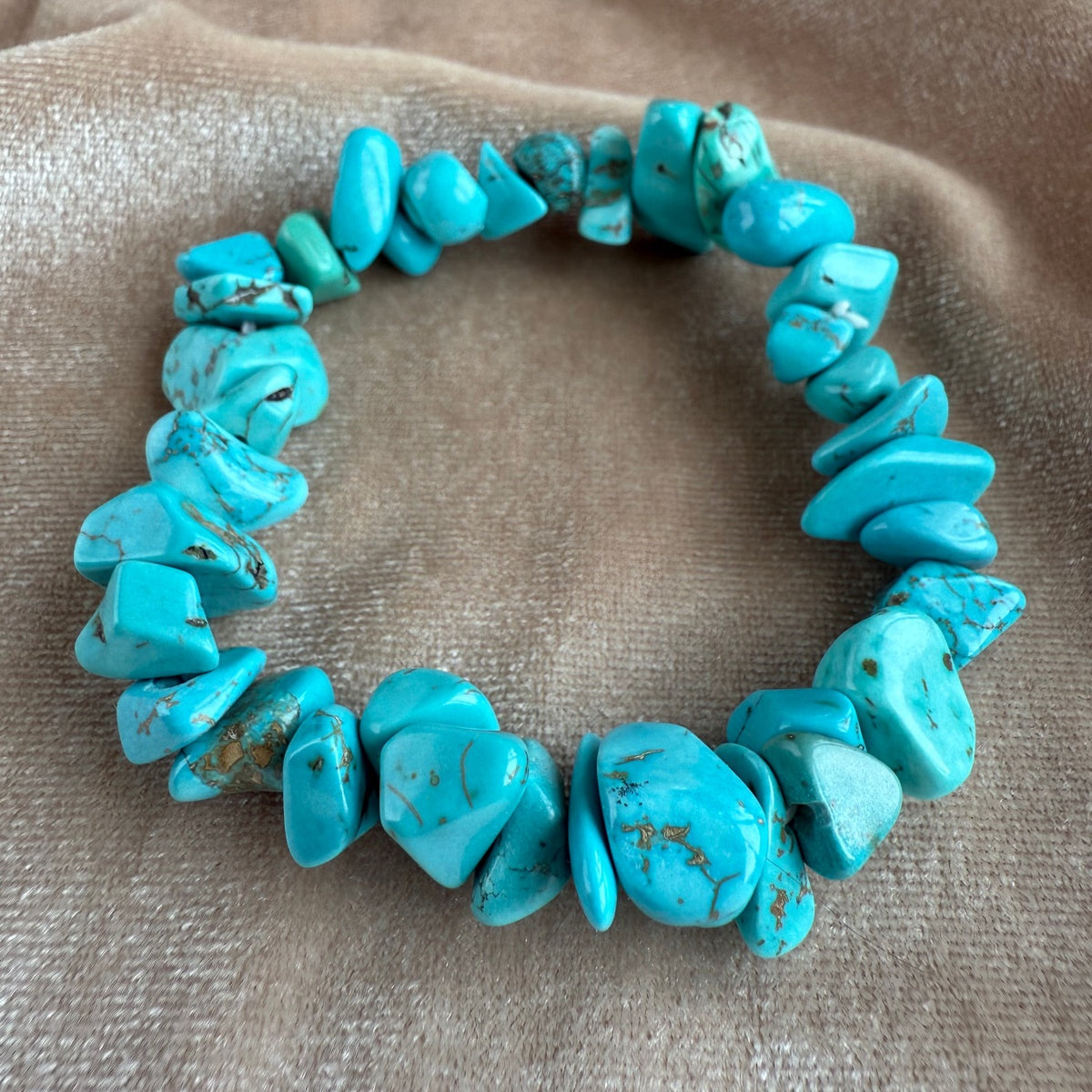 Wealth | Turquoise Tumbled Stone Bracelet