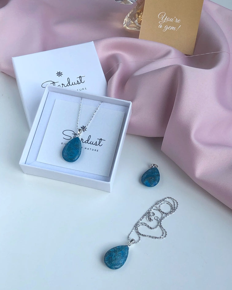 Blue Onyx Drop Pendant
