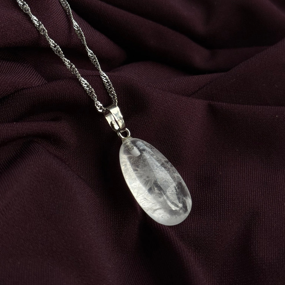 Clear Quartz Drop Pendant 1.5x2.5cm