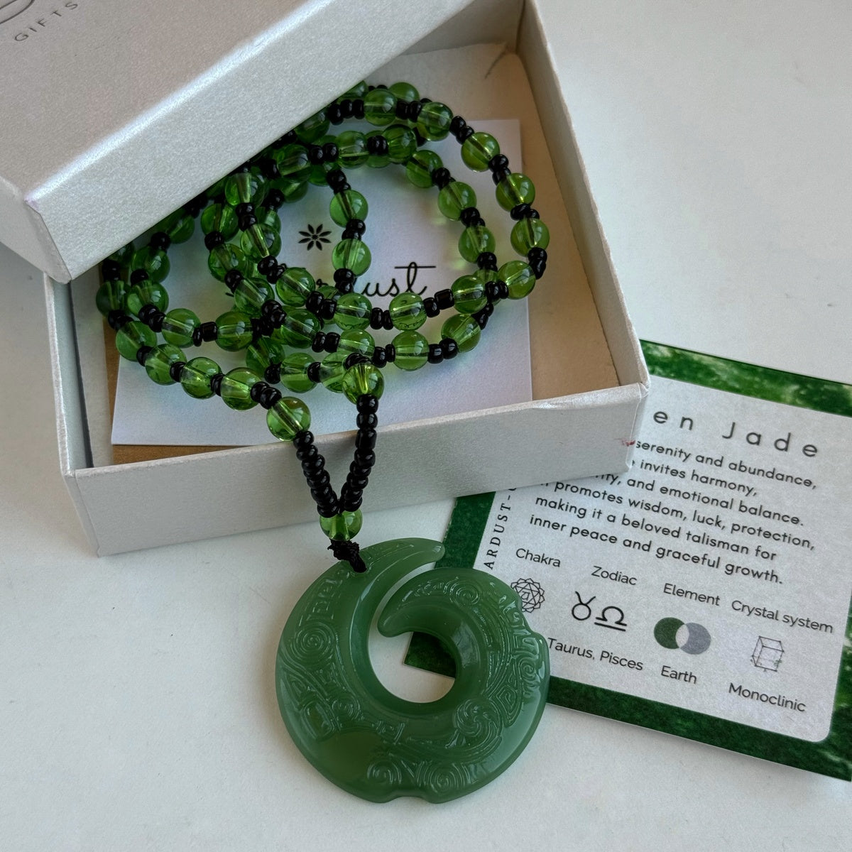 Medium Jade Pendant 4cm, Green Dragon Jade Necklace