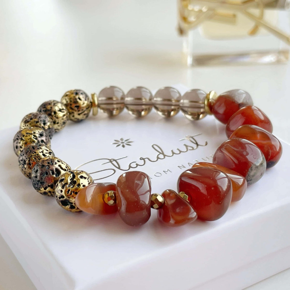 Luxury Tumbled Carnelian bracelet