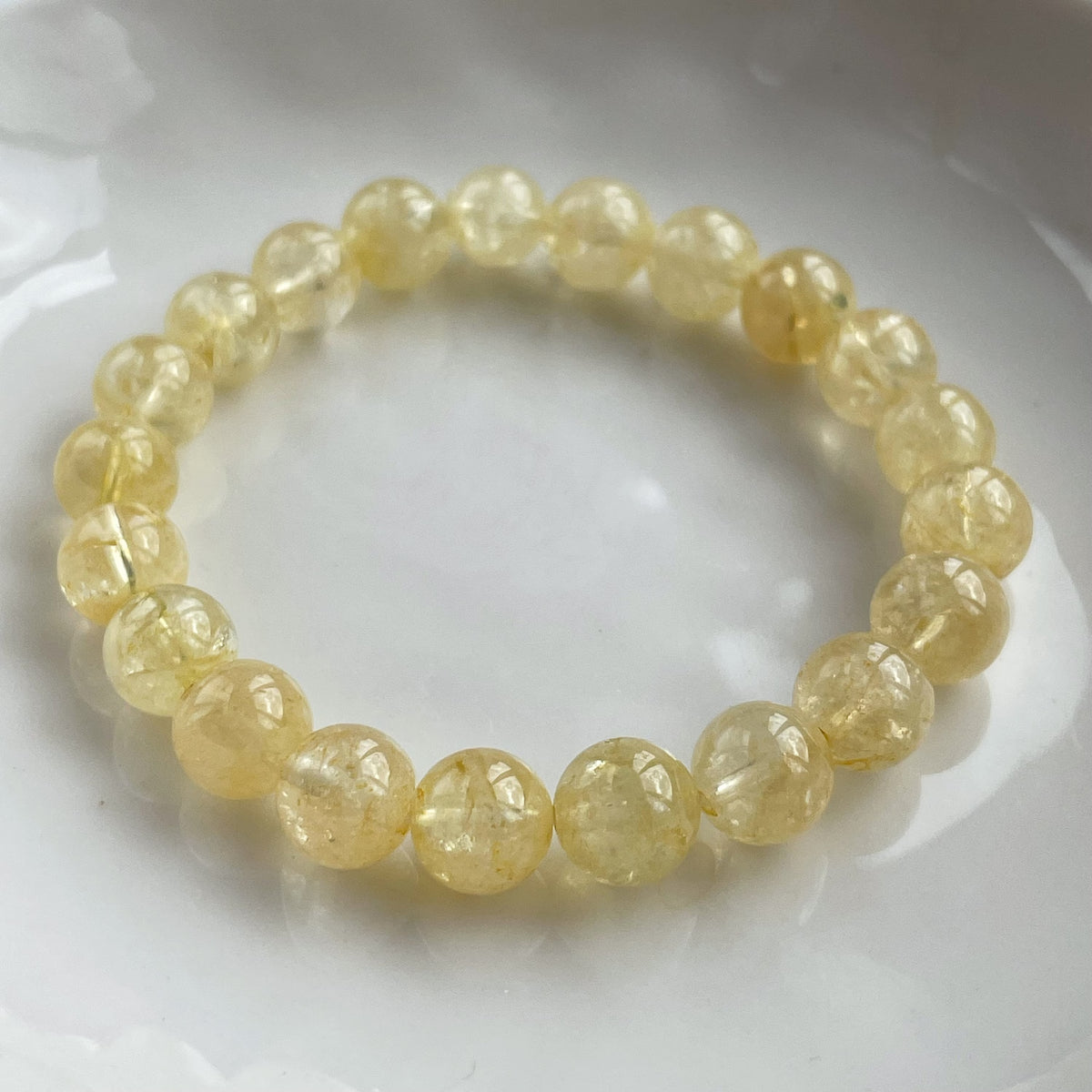 Natural Unheated Citrine Beaded Bracelet | 8mm & 10mm | Necklace Set Available