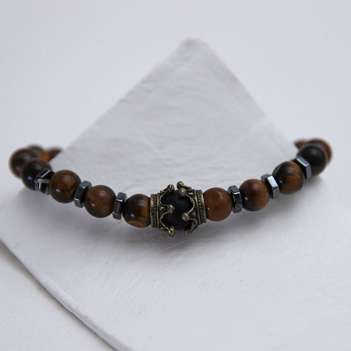 MAJESTY | Men’s Tiger Eye & Black Onyx Bracelet