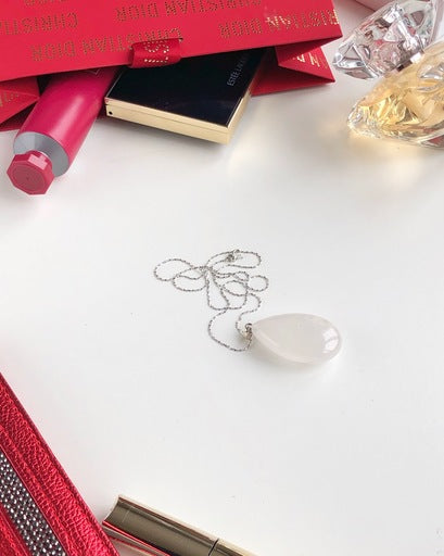 "Clarity" Gemstone Drop-Shaped Clear Quartz Pendant