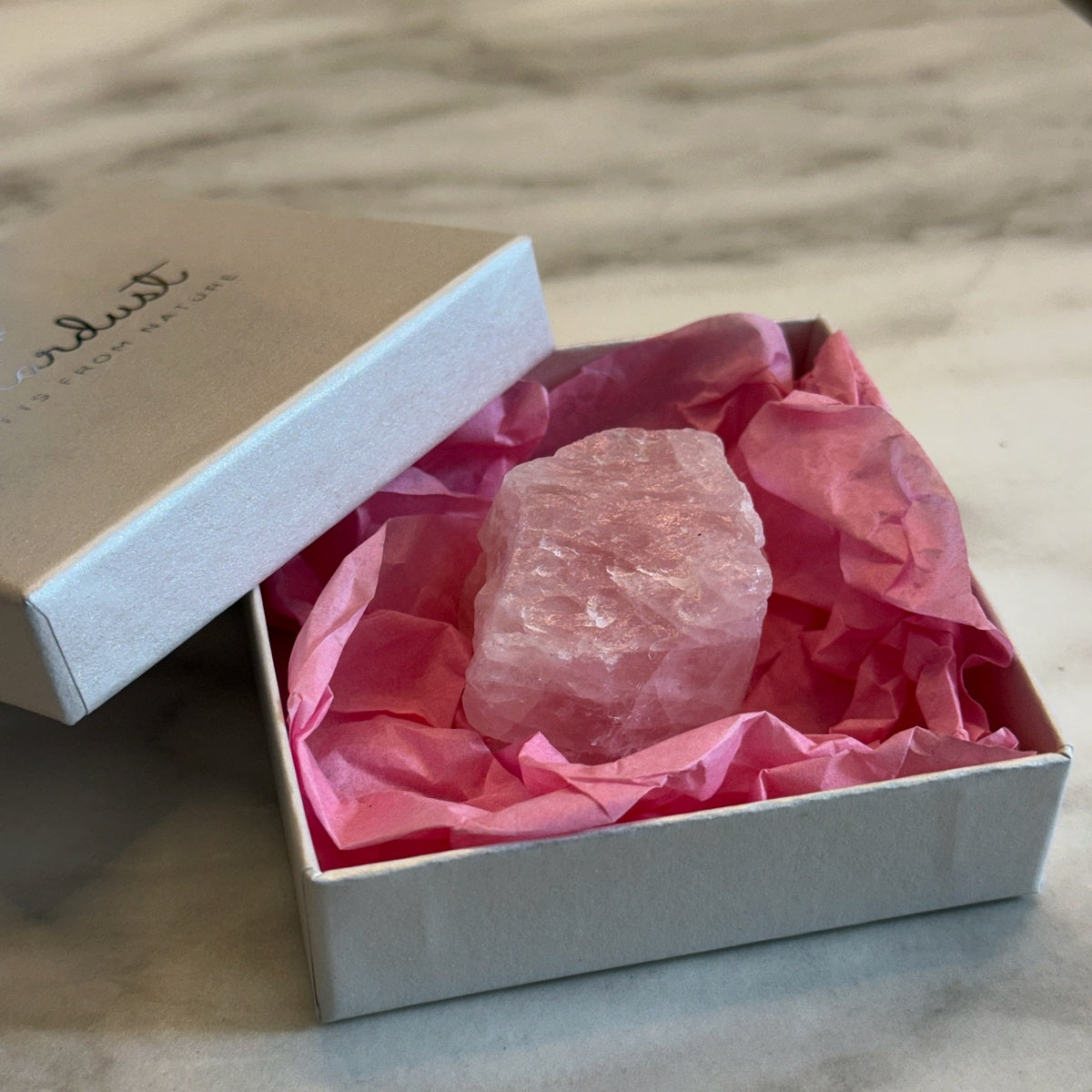 Raw Rose Quartz Crystal | Natural Rough Rose Quartz Stone | Healing Crystal Gift | Pink Crystal for Love & Self Care | Gift Ready Gemstone