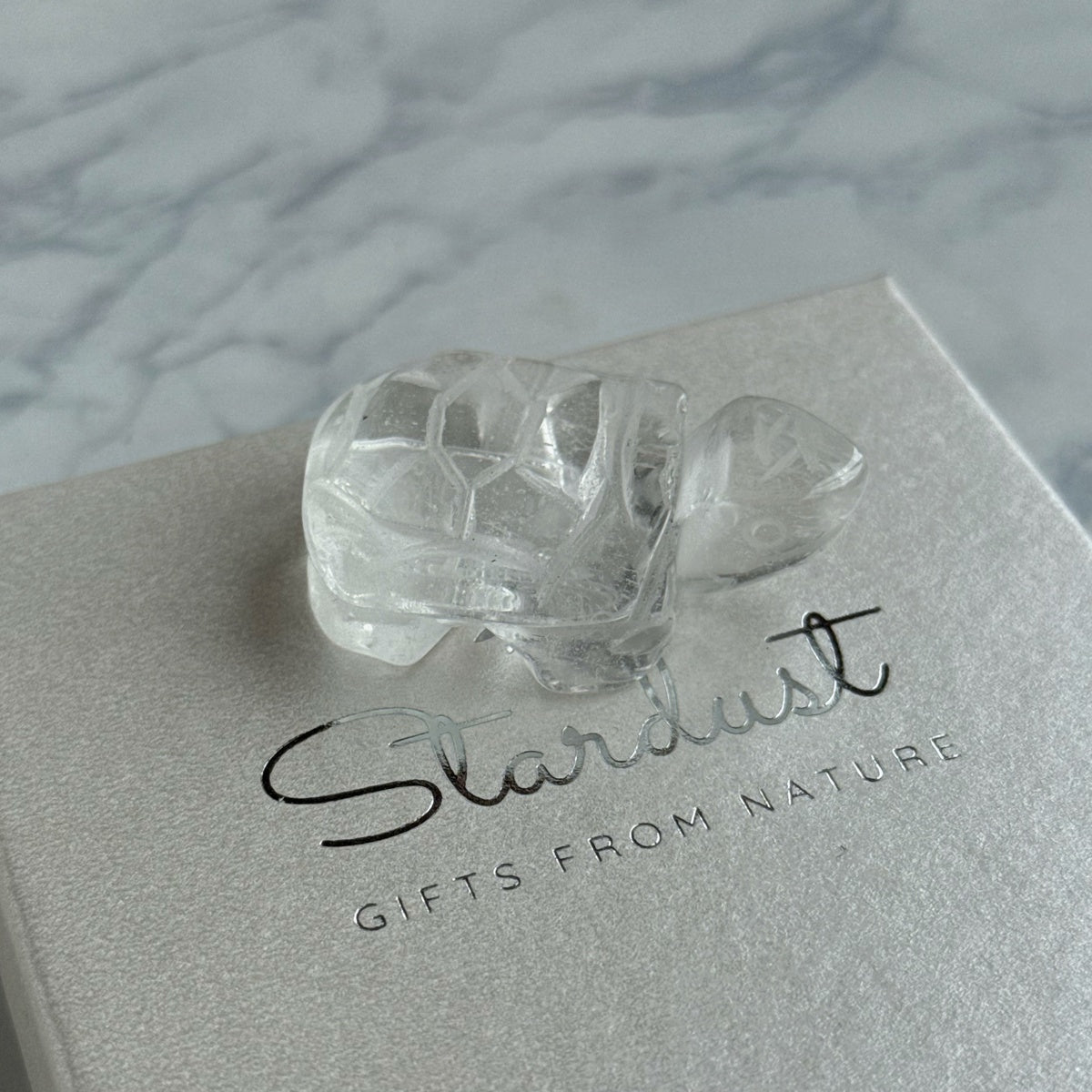 Hand Carved Crystal Turtle, Natural Stone Gift
