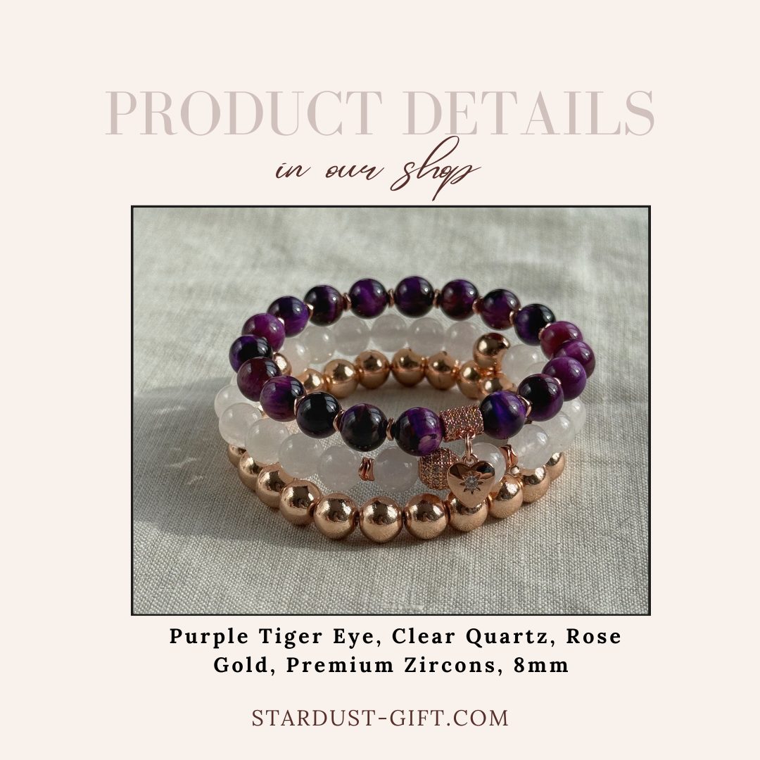 Purple Natural Stone Bracelet Set
