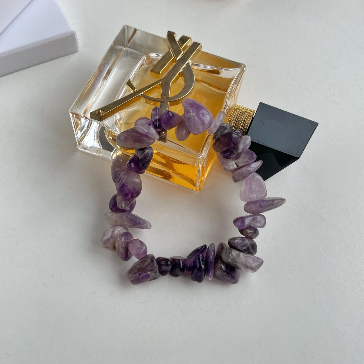 Mysterious Love | Natural Amethyst Tumbled Stone Bracelet