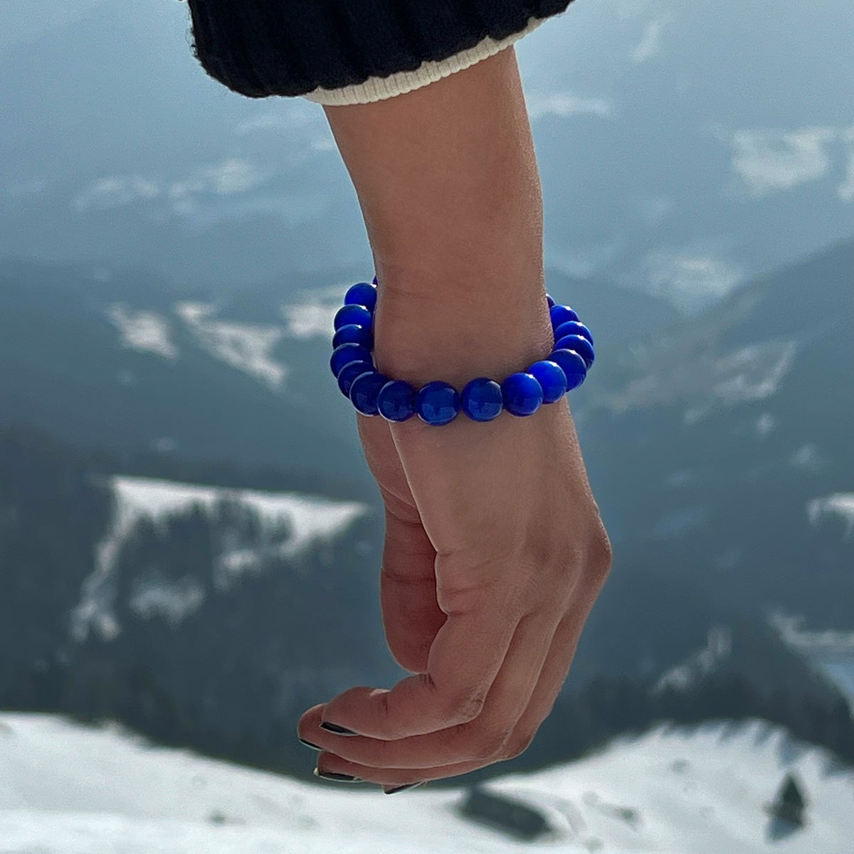 Blue Cat’s Eye Bracelet | Luminous Blue Beads