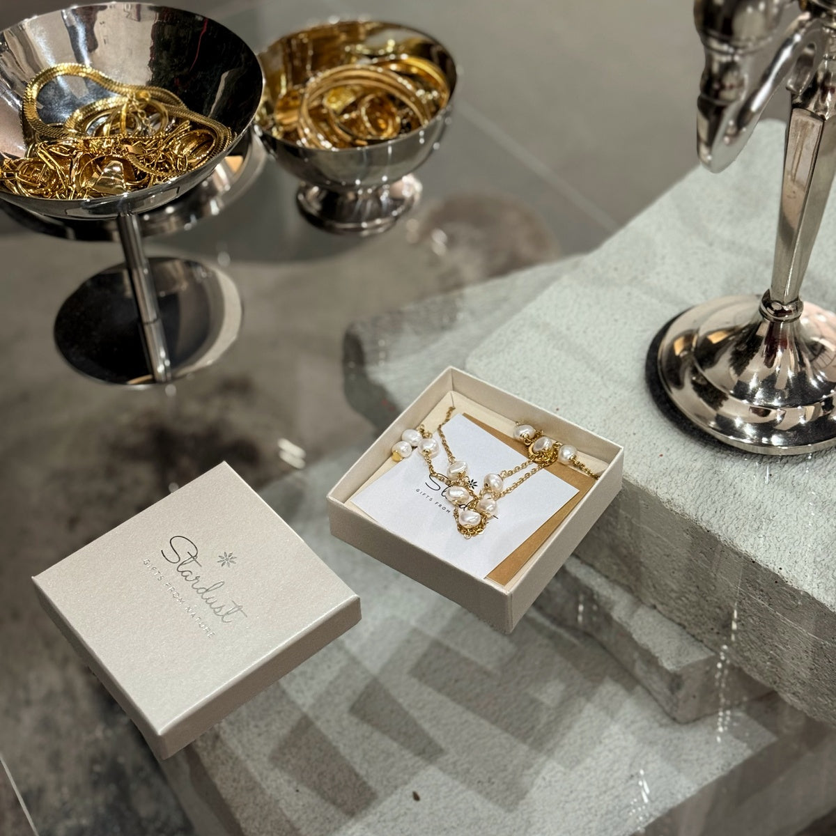 Premium Asymmetrical Pearl Necklace