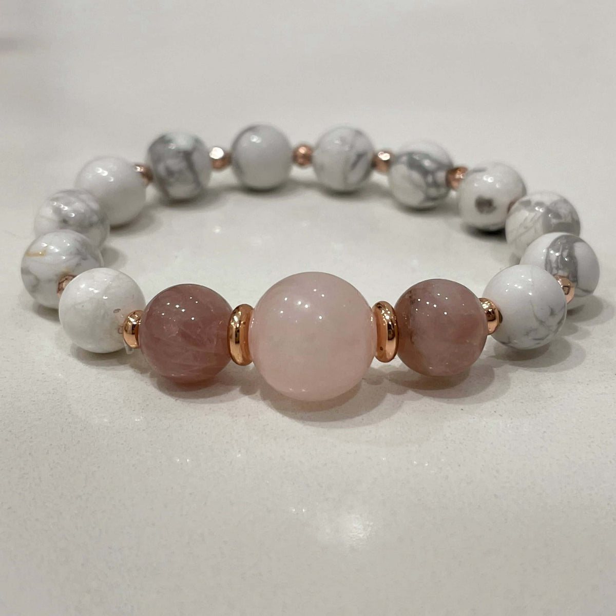 Natural Gemstone Howlite Bracelet