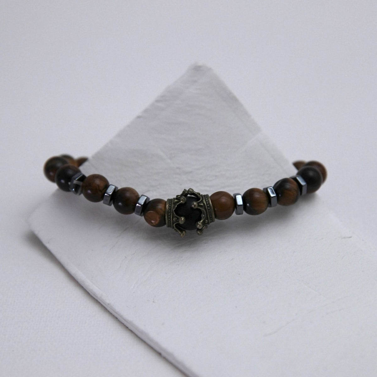 MAJESTY | Men’s Tiger Eye & Black Onyx Bracelet