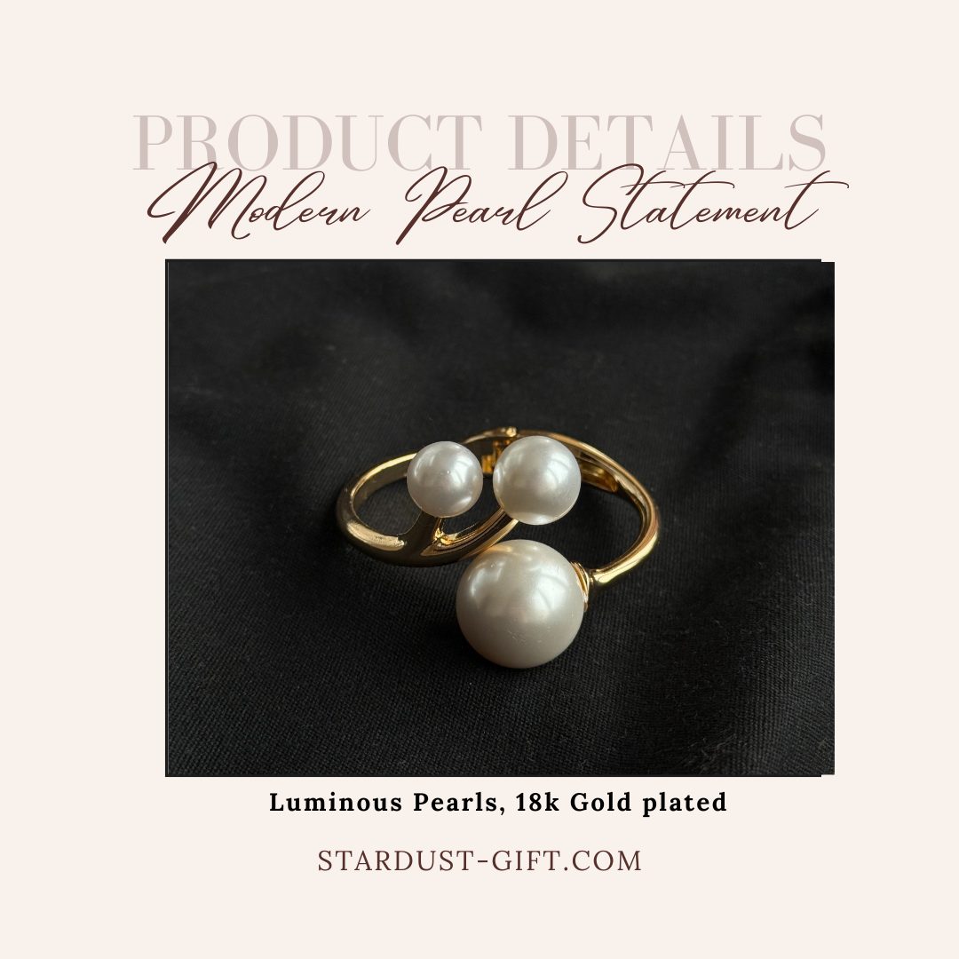 Triple Pearl Cuff Bracelet
